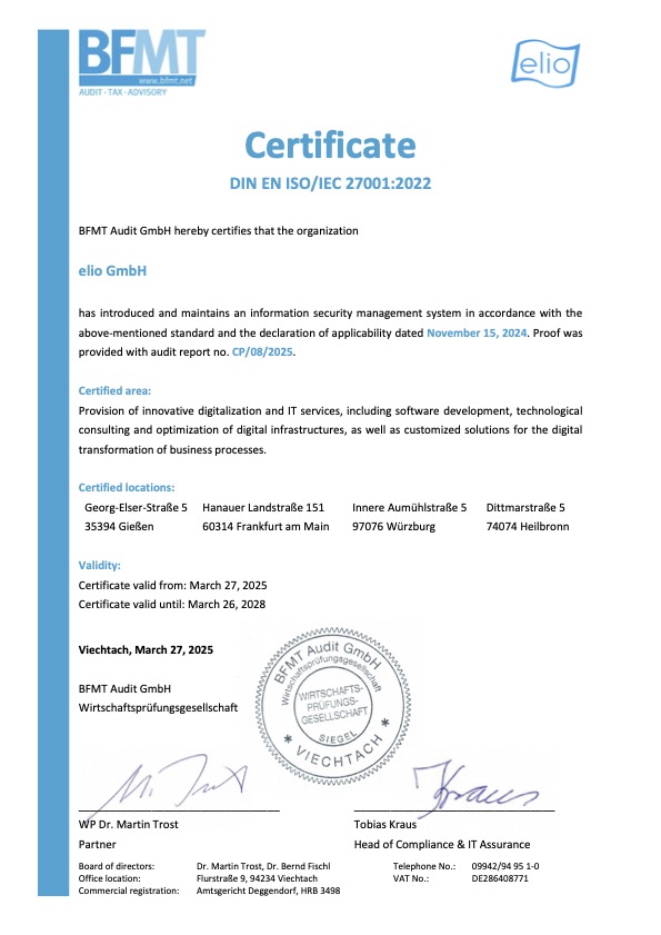                     ISO Certificate
                