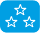 Icon bestehend aus drei Sternen