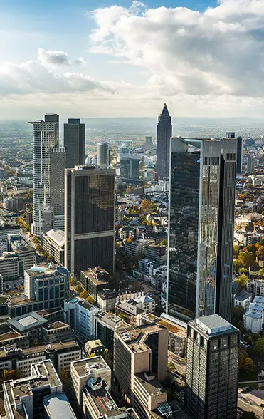 Foto von der Skyline von Frankfurt am Main