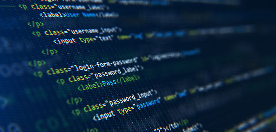 Bildschirm mit Code